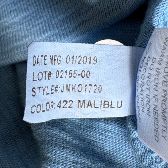 Johnnie-O Keane Quarter Zip Pullover Large Blue - Picture 12 of 13